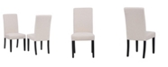 Westin Furniture Upholstered Linen Fabric Dining Side Chair, Set of 2